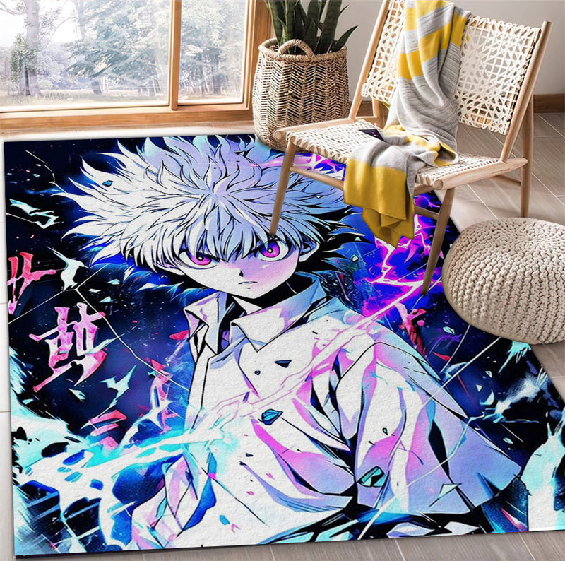 Hunter X Hunter Killua Zoldyck Anime Carpet Rug Home Room Decor