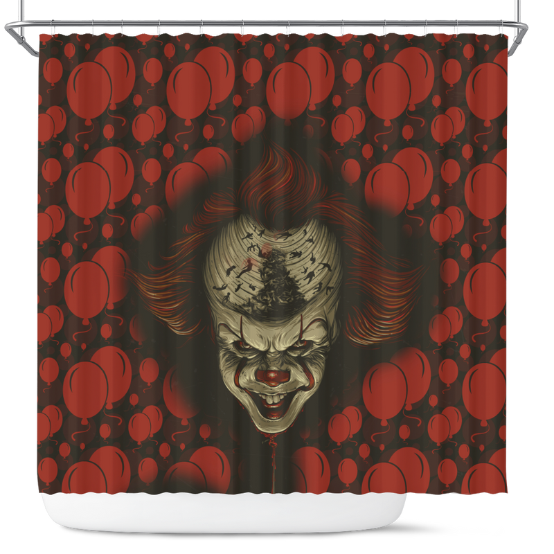 IT Pennywise Horror Movie Shower Curtain