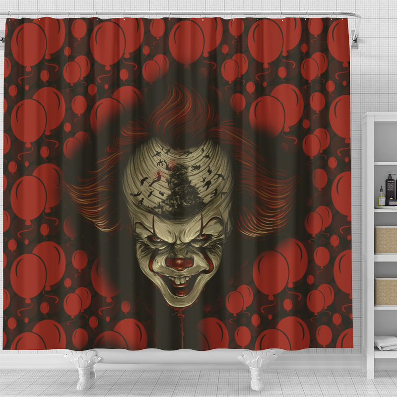 IT Pennywise Horror Movie Shower Curtain