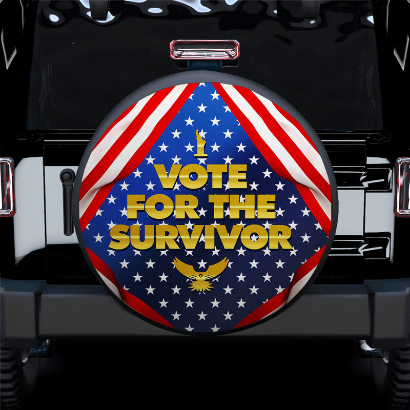 I Vote For The Survivor Car Spare Tire Cover