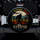 I'm Hiding From Stupid People Bigfoot Jeep Car Spare Tire Cover