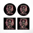 I Am The Storm Skull Ceramic Drink Coasters