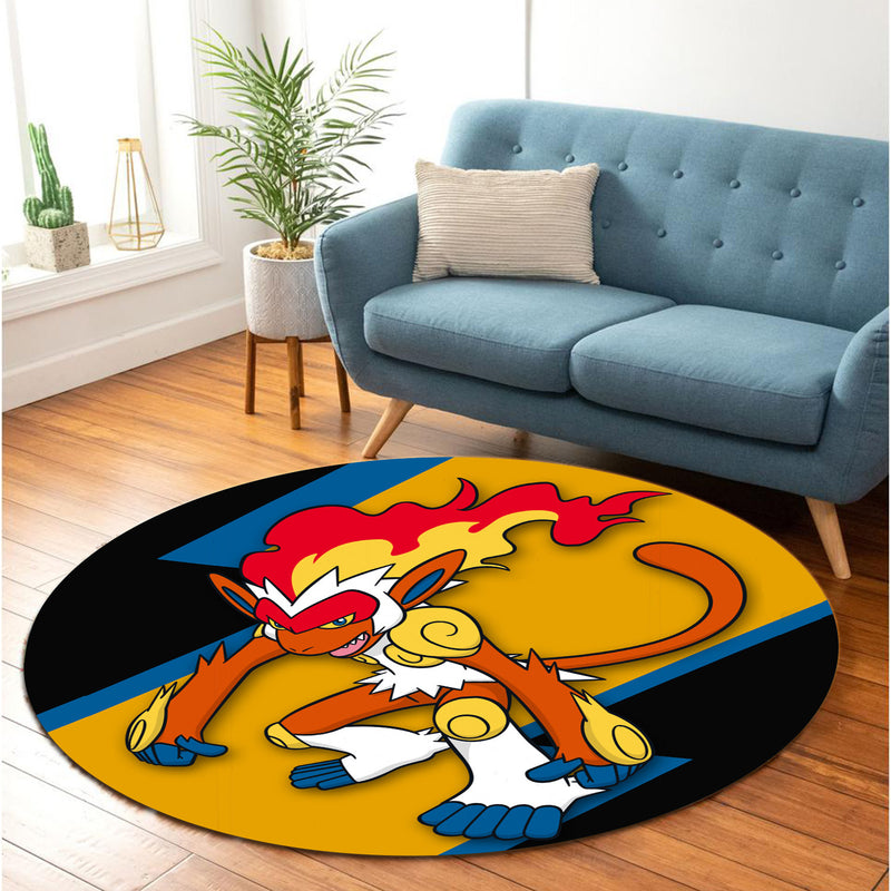 Infernape Pokemon Round Carpet Rug Bedroom Livingroom Home Decor