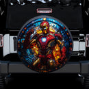 Iron Man Herro Stained Glass Sun Catcher Car Spare Tire Cover