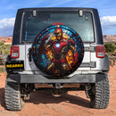 Iron Man Herro Stained Glass Sun Catcher Car Spare Tire Cover
