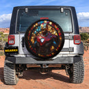 Iron Man Stained Glass Sun Catcher Car Spare Tire Cover