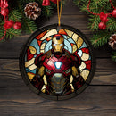 Iron Man Stained Glass Mica Ornament Perfect Gift For Holiday