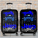 Jeep Girl Blue Luggage Cover Suitcase Protector