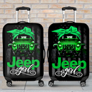Jeep Girl Green Luggage Cover Suitcase Protector