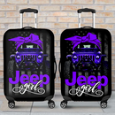 Jeep Girl Purple Luggage Cover Suitcase Protector