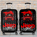 Jeep Girl Red Luggage Cover Suitcase Protector