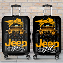 Jeep Girl Yellow Luggage Cover Suitcase Protector