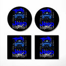 Jeep Girl Blue Ceramic Drink Coasters