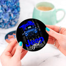 Jeep Girl Blue Ceramic Drink Coasters