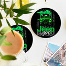 Jeep Girl Green Ceramic Drink Coasters