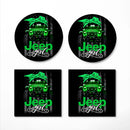 Jeep Girl Green Ceramic Drink Coasters