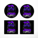 Jeep Girl Purple Ceramic Drink Coasters