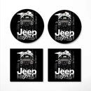 Jeep Girl White Ceramic Drink Coasters