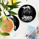 Jeep Girl White Ceramic Drink Coasters