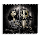 Jack And Sally Nightmare Before Christmas Moonlight Window Curtain