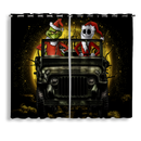 Jack Nightmare Before Christmas And Grinch Ride Jeep Moonlight Hallowwen Window Curtain