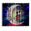 Jack Skellington Nightmare Before Christmas Christmas Love You To The Moon Galaxy Window Curtain