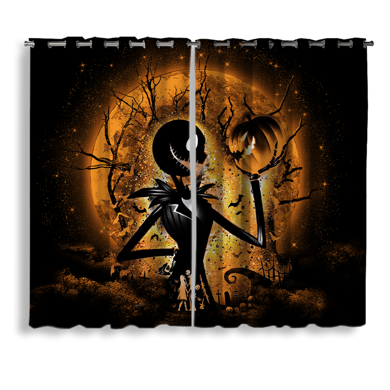 Jack Skellington Nightmare Before Christmas Moonlight Window Curtain