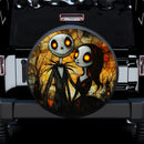 Jack Sally Nightmare Stained Glass Sun Catcher Car Spare Tire Cover