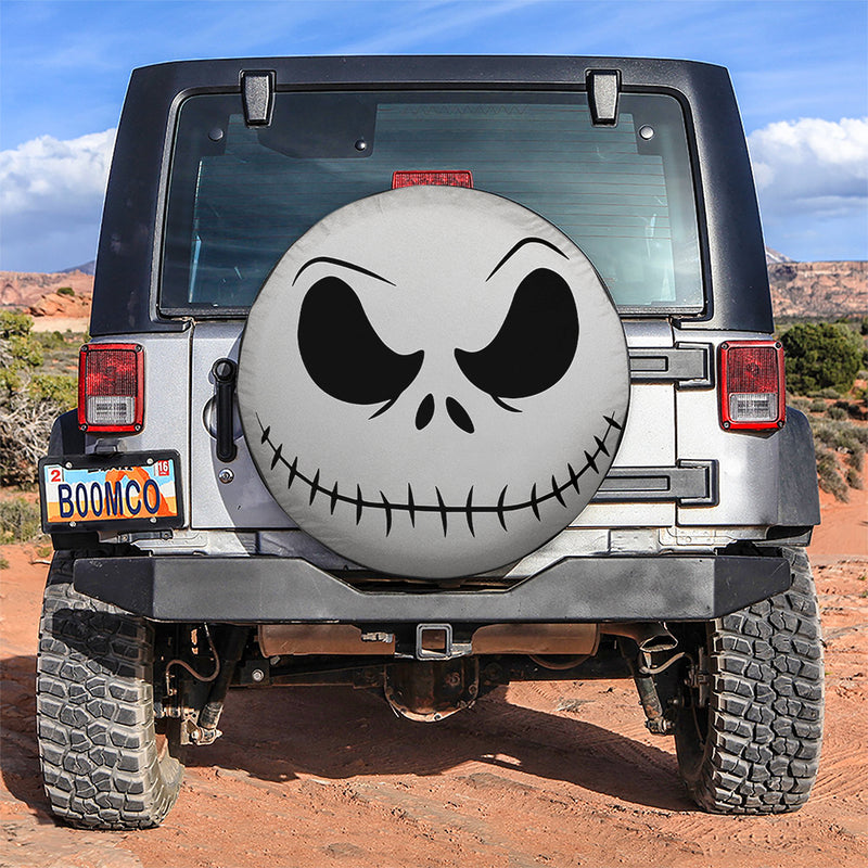 Jack Skellington Face Nightmare Before Christmas Jeep Car Spare Tire Covers Gift For Campers