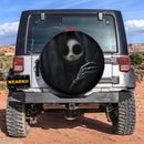 Jack Skellington Peeking Curtain Car Spare Tire Cover