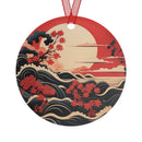 Japanese Ukiyo E Mica Christmas Ornament Perfect Gift For Holiday