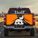 Jason Voorhees From The Friday The 13th Horror Movie Hide Orange Truck Tailgate Decal Sticker