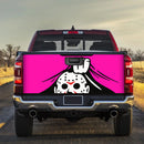 Jason Voorhees From The Friday The 13th Horror Movie Hide Pink Truck Tailgate Decal Sticker