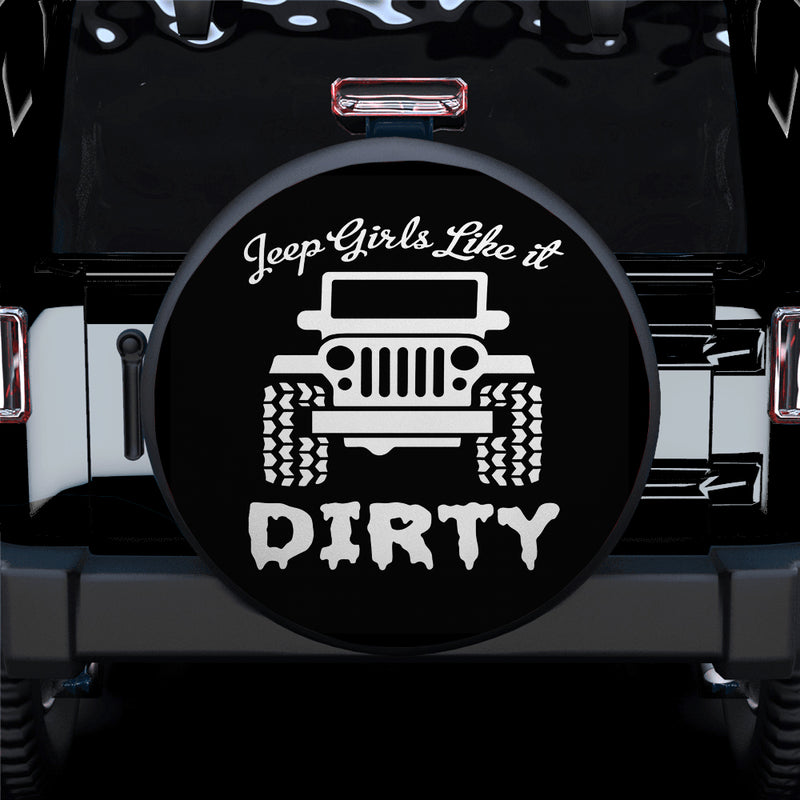 Jeep Girl Like It Dirty Jeep Car Spare Tire Cover