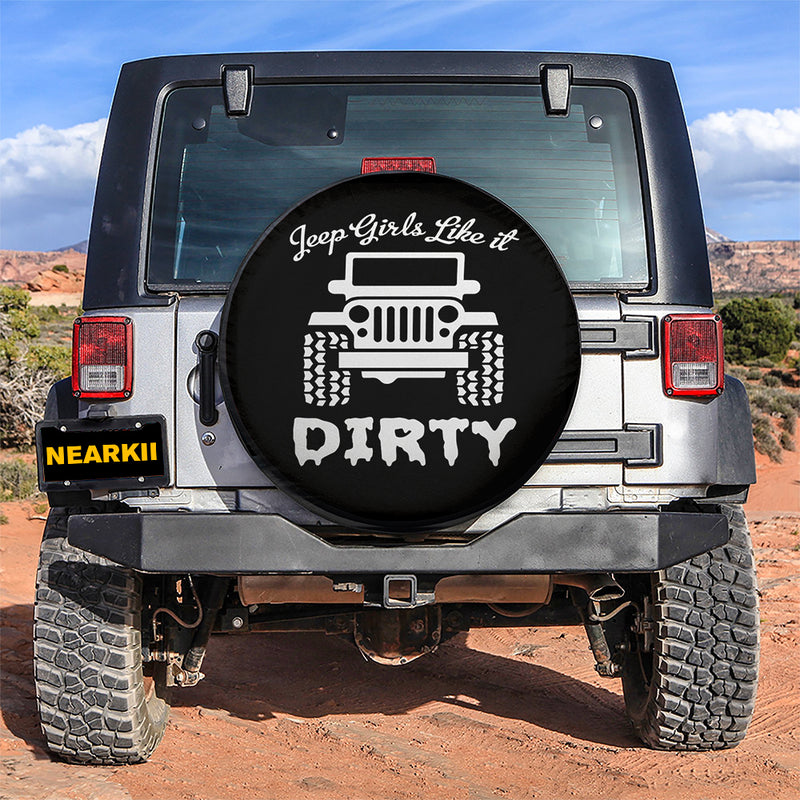Jeep Girl Like It Dirty Jeep Car Spare Tire Cover