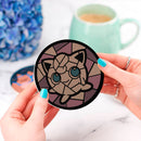 Jigglypuff Christmas Stained Glass Drink Coasters