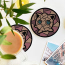 Jigglypuff Christmas Stained Glass Drink Coasters
