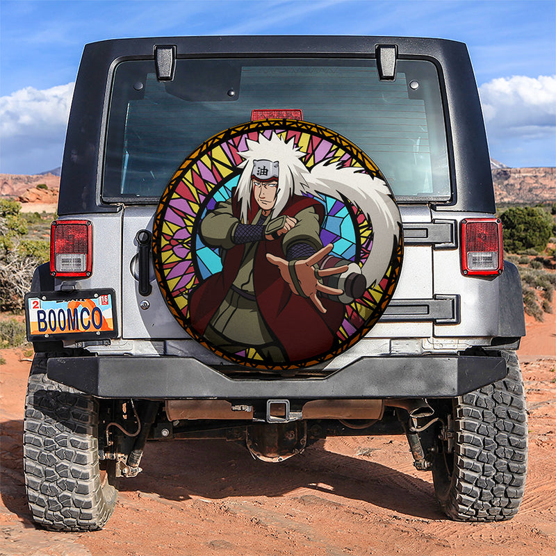 Jiraiya Stained Glass Car Spare Tire Cover