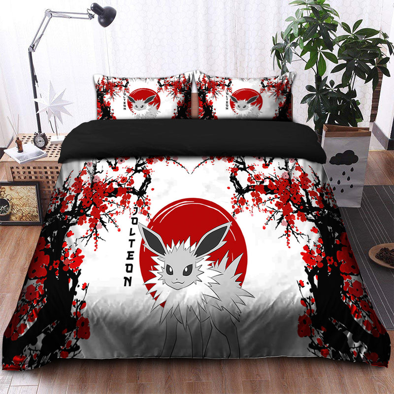 Jolteon Pokemon Japan Style Bedding Set Duvet Cover And 2 Pillowcases