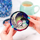 Jujutsu Kaisen Gojo Sakuna Love You To The Moon Galaxy Ceramic Drink Coasters
