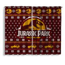 Jurassic Park Trex Christmas Window Curtain