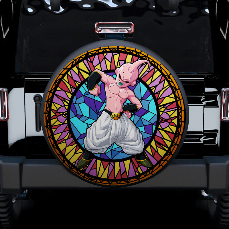Kid Buu Stained Glass Car Spare Tire Cover