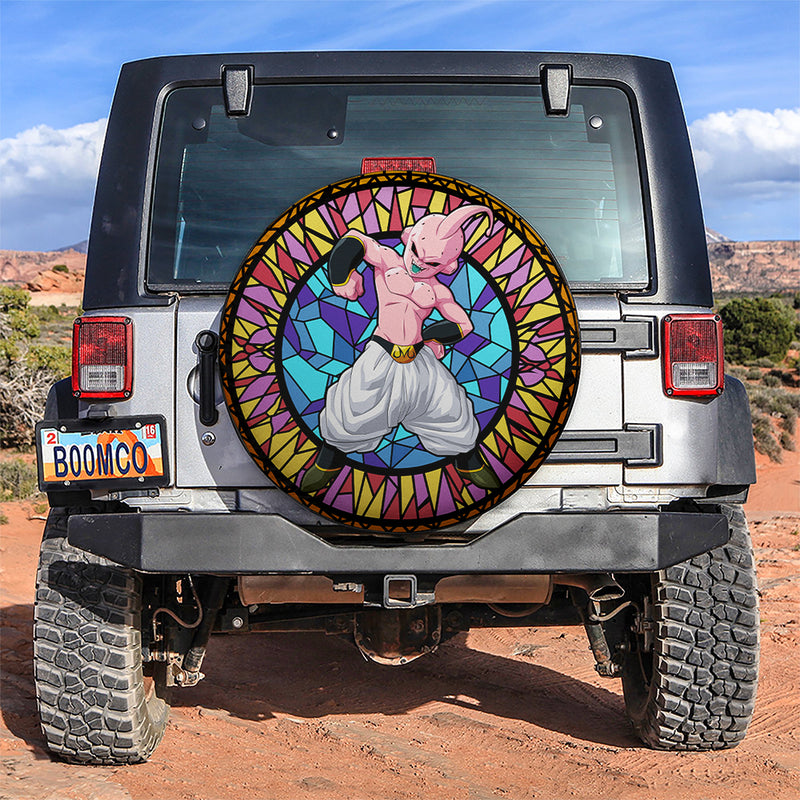 Kid Buu Stained Glass Car Spare Tire Cover