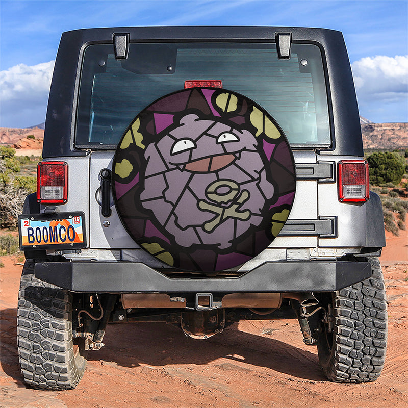 Koffing Stained Glass Pokemon Car Spare Tire Covers Gift For Campers