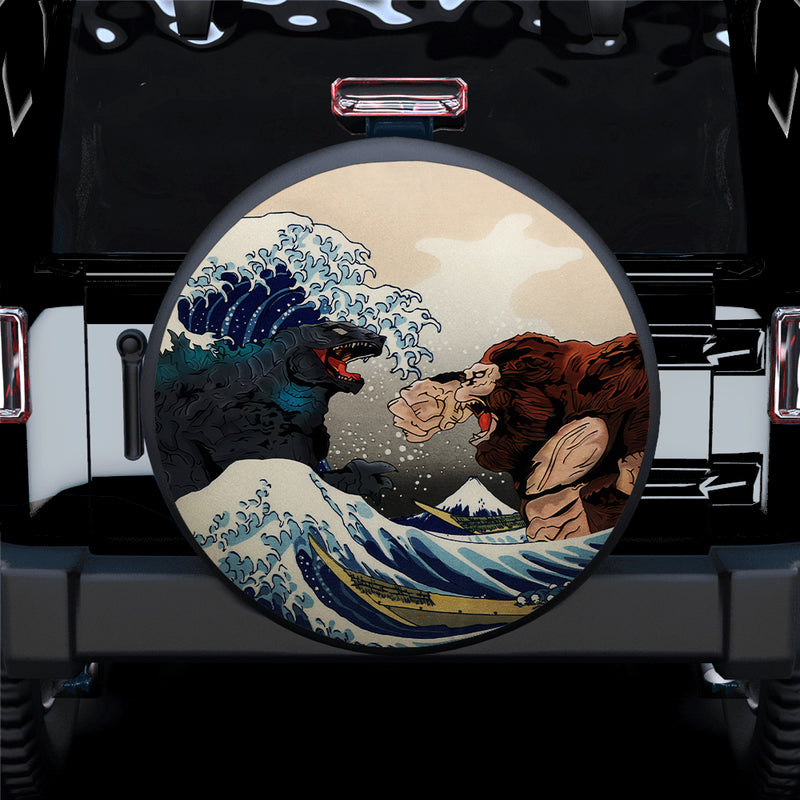 Kong vs God Japan Car Spare Tire Covers Gift For Campers