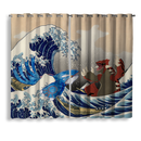 Kyogre Vs Groudon The Great Wave Japan Window Curtain