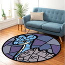 Lapras Stained Glass Round Rug