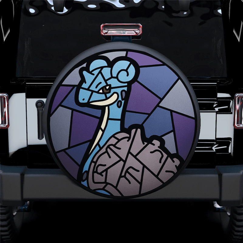 Lapras Stained Glass Pokemon Car Spare Tire Covers Gift For Campers