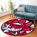 Latias Stained Glass Round Rug