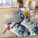 Latios Vs Latias The Great Wave Rectangular Area Rug